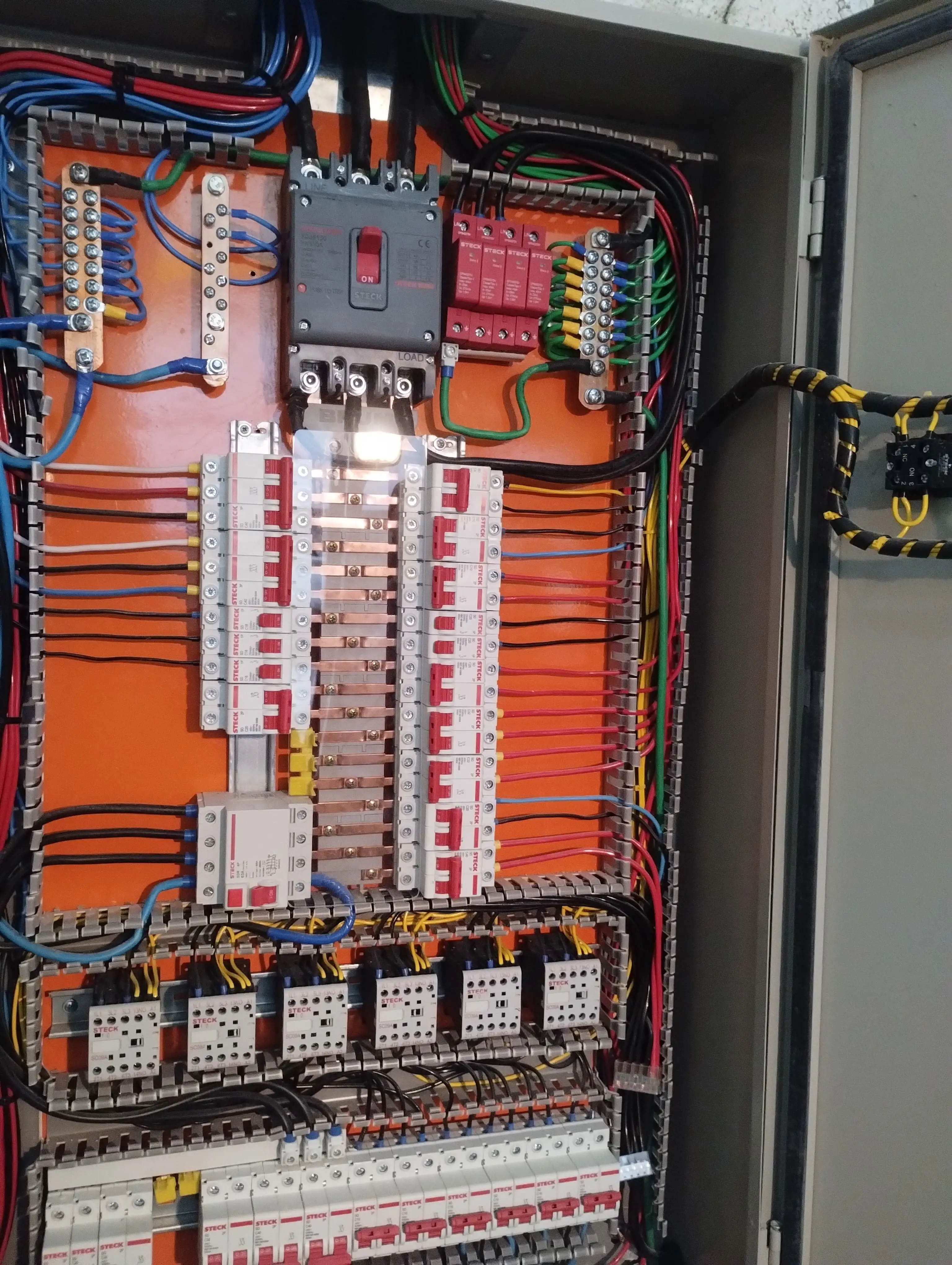 Quadro elétrico residencial organizado após serviço de instalação elétrica